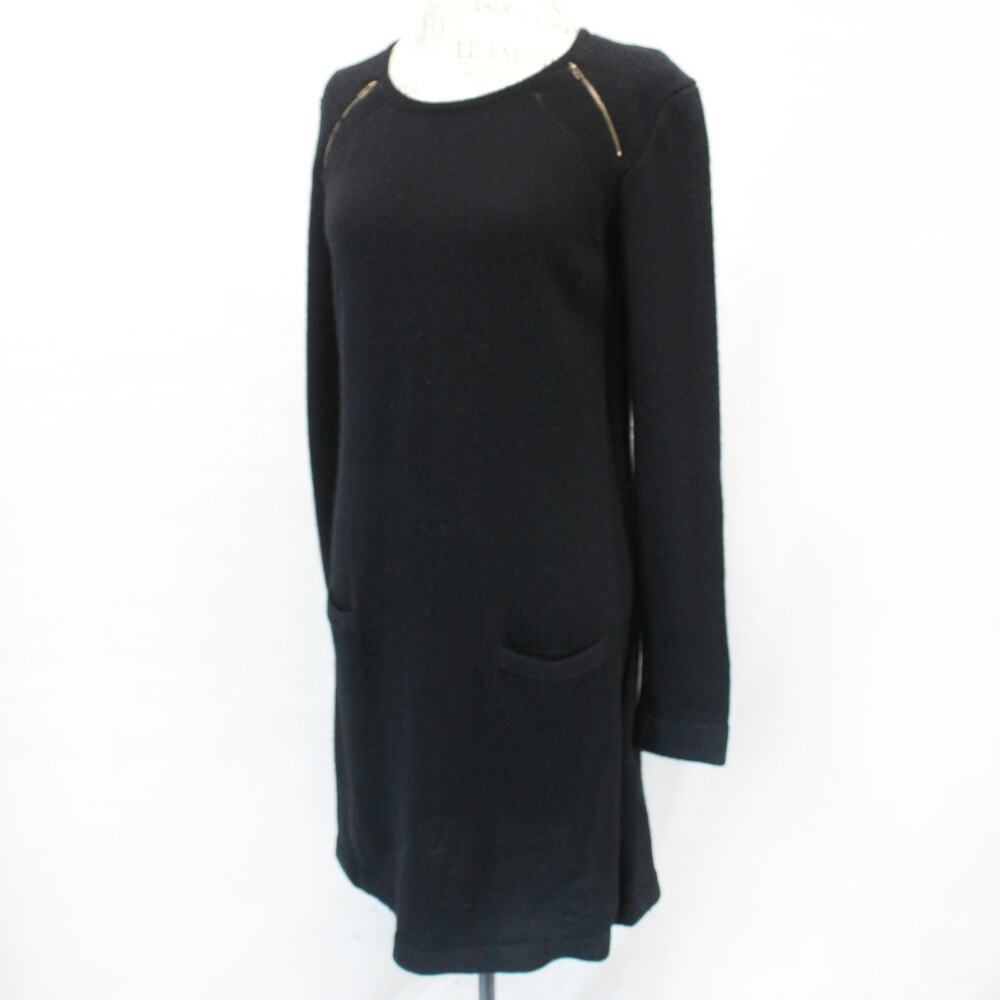 Gerard Darel Yak Merino Wool Knit Dress Long Sleeve Pocket Cozy Casual Size 4